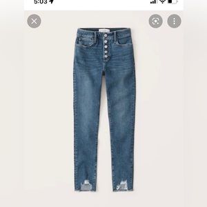 Abercrombie jeans, high rise skinny jean.